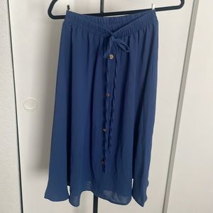 Blue Midi Skirt